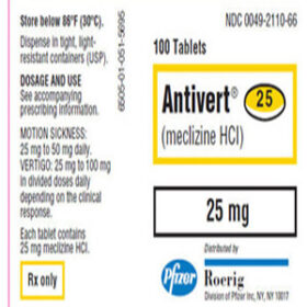 Buy Antivert (Meclizine) 25mg