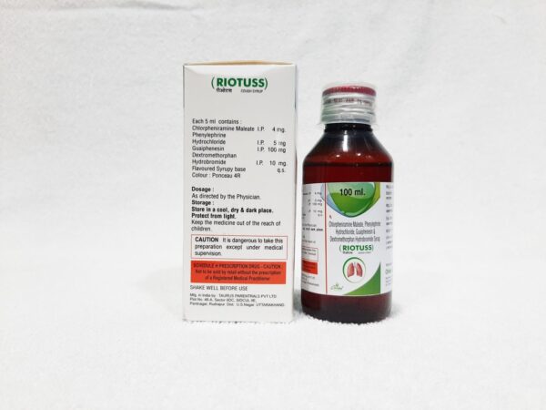 Cough syrup with dextromethorphan